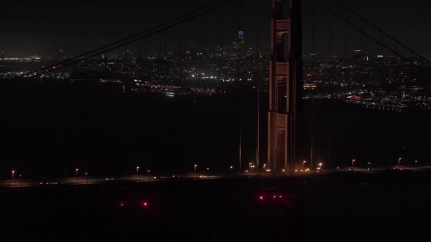 Αεροφωτογραφία Της Γέφυρας Golden Gate Στο Σαν Φρανσίσκο Των Ηπα — Αρχείο Βίντεο