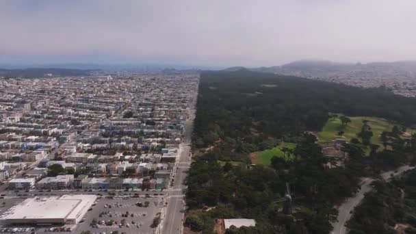 美国旧金山金门公园的空中景观 — 图库视频影像