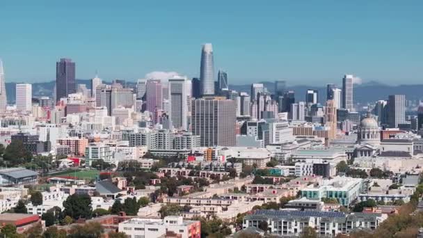 Vista Aérea San Francisco Centro Los Estados Unidos Rascacielos San — Vídeos de Stock