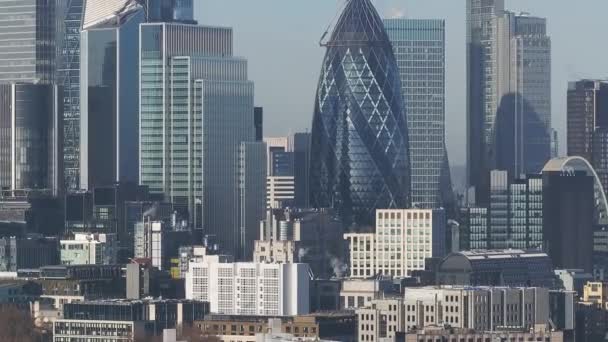 Pemandangan Kota Panorama Udara London Dan Sungai Thames Inggris Britania — Stok Video