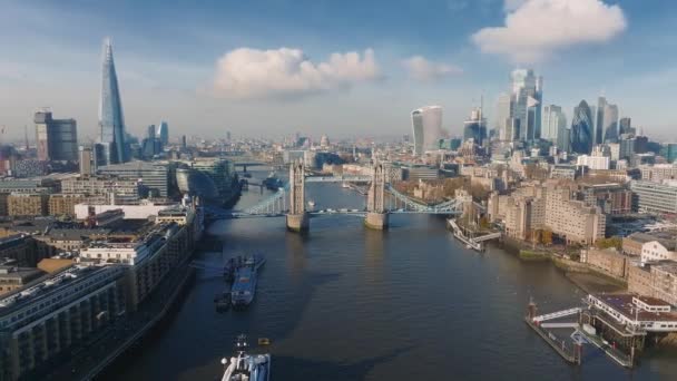 Aerial View Tower Bridge London One Londons Most Famous Bridges — Video