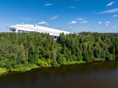 Druskininkai SPA 'nın hava görüntüsü Litvanya' nın en büyük kapalı kar sahası