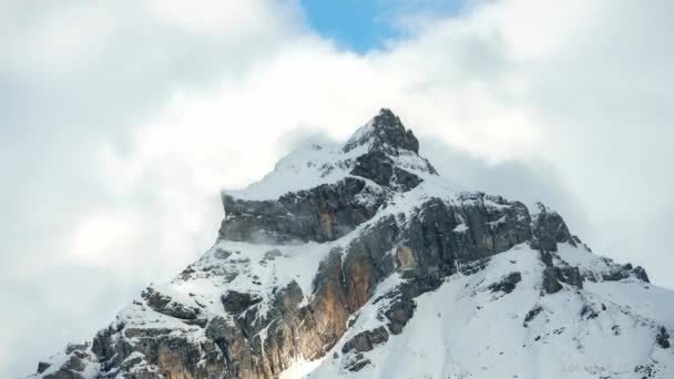 Барвистий Мальовничий Часовий Проміжок Величних Гір Доломітів Італійських Альпах Ландшафтний — стокове відео