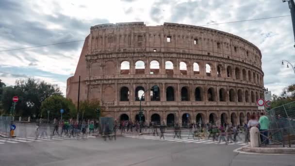 Colosseum Rome Italië Het Oude Romeinse Colosseum Een Van Belangrijkste — Stockvideo