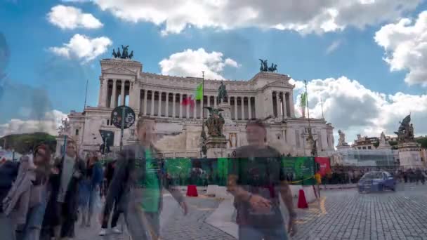 이탈리아 로마의 비토리오 에마누엘레 비토리아노 Ill Vittoriano 알려진 모누멘토 나치오 — 비디오