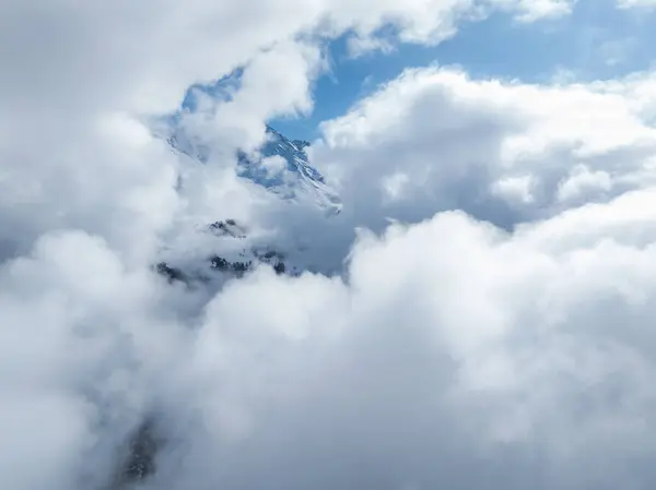 Zapierający Dech Piersiach Widok Powietrza Alpy Szwajcarskie Pobliżu Verbier Majestatycznymi — Zdjęcie stockowe