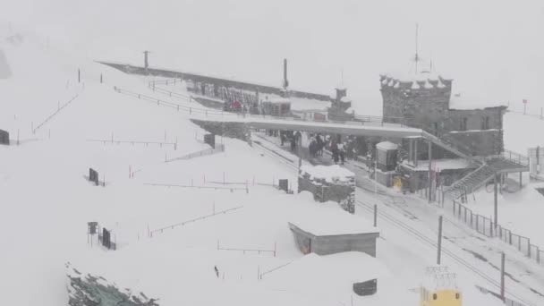 Observatoire Gornergrat Sommet Cervin Zermatt Suisse Observatoire Avec Vue Sur — Video