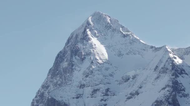 Schöne Luftaufnahme Der Schweizer Alpen Schöne Berggipfel — Stockvideo
