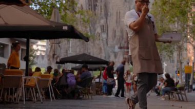 Barcelona 'daki Sagrada Familia Bazilikası' na yakından bakın. Antoni Gaudi başyapıtı 1984 yılında UNESCO 'nun Dünya Mirası listesine girdi..