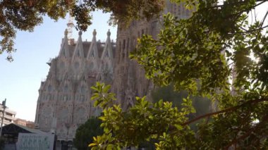 Barcelona 'daki Sagrada Familia Bazilikası' na yakından bakın. Antoni Gaudi başyapıtı 1984 yılında UNESCO 'nun Dünya Mirası listesine girdi..
