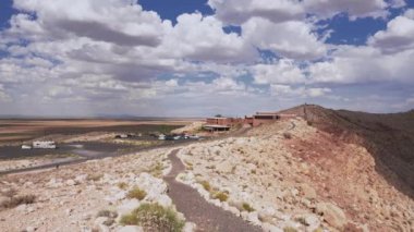 Arizona, ABD 'deki Meteor Krateri Doğal Kent Simgesi' nin yakın görüntüsü