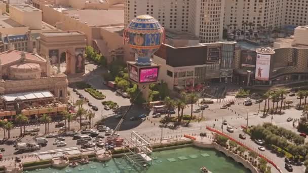 Răsărit Soare Peste Las Vegas Strip Vedere Aeriană Stațiunilor Cazinourilor — Videoclip de stoc
