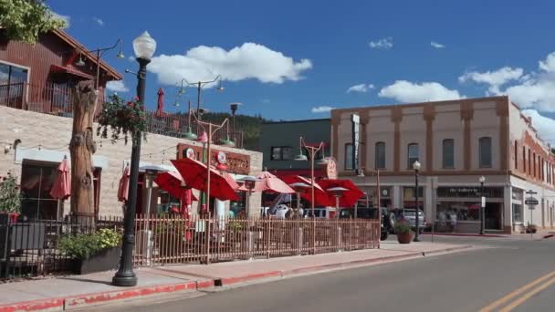 Small Cowboy Town Williams Grand Canyon Arizona Route Town Destination — Stock Video