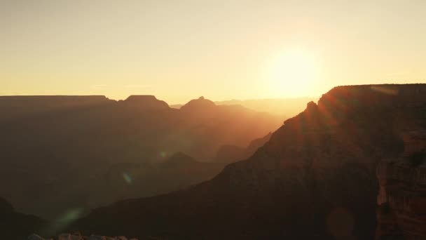 Волшебный Восход Солнца Над Гранд Каньоном Аризоне Сша — стоковое видео
