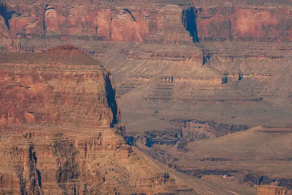 Pemandangan Megah Menampilkan Ikon Grand Canyon Arizona Amerika Serikat Lapisan Stok Gambar