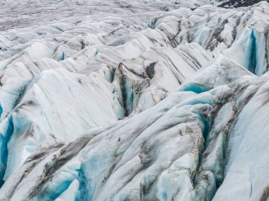 Svinafellsjokull Buzulu, İzlanda 'nın çok güzel bahar manzarası. Skaftafell Buzulu, İzlanda Vatnajokull Ulusal Parkı.