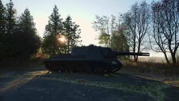 Mémorial Gloire Rivne Ukraine Réservoir Seconde Guerre Patriotique Images Haute — Video