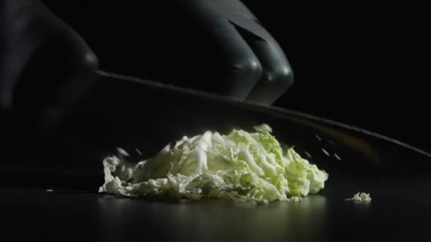 Prepare Fresh Healthy Salad Beijing Cabbage — Vídeos de Stock