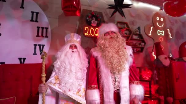 Santa Claus Saint Nicholas Festive Background — Wideo stockowe