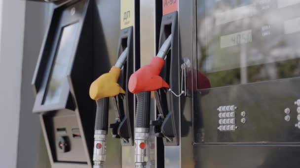 Gros Plan Main Injecteur Carburant Obtention Injecteur Carburant Carburez Voiture — Video