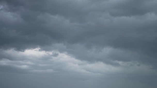 Acumulação Nuvens Escuras Chuvosas Céu — Vídeo de Stock