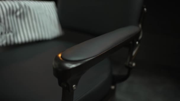 Empty Hairdressing Chair Hairdressing Salon — Stock Video