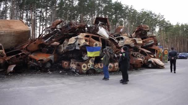 Rusya Ukrayna Karşı Savaş Suçu — Stok video
