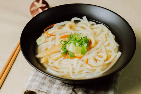 Kalguksu Zuppa Spaghetti Stile Coreano Tagliatelle Fresche Tagliate Coltello Fatte — Foto Stock