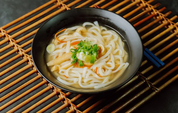 Kalguksu Zuppa Spaghetti Stile Coreano Tagliatelle Fresche Tagliate Coltello Fatte — Foto Stock