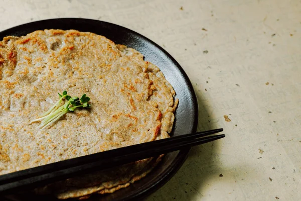 Korean Style Buck Wheat Pancake — Stock Photo, Image
