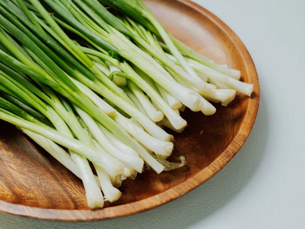 Bunch Fresh Chives Table — Stock Photo, Image