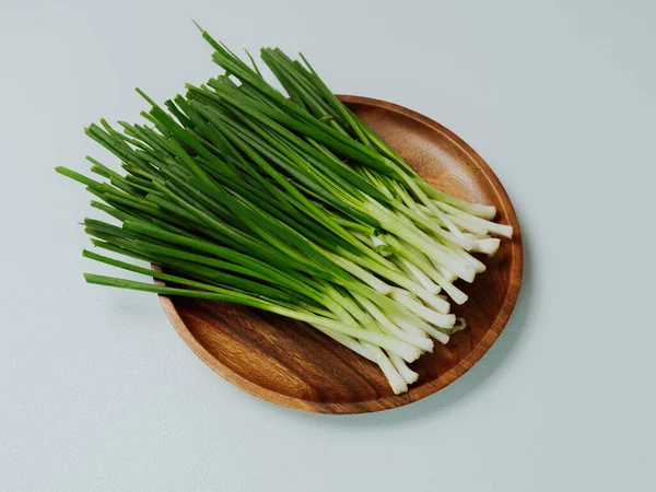 Bunch Fresh Chives Table — Stock Photo, Image