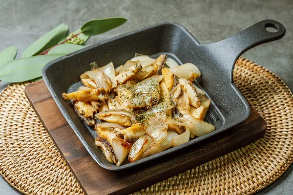 stock image jeonbok butter gui, Korean food grilled abalone with butter