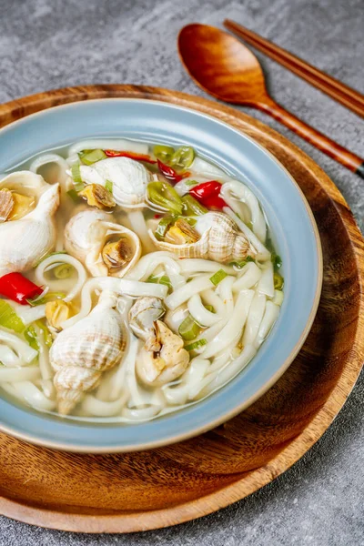 Golbaengi Tang Cuisine Soupe Aux Escargots Mer Coréenne — Photo