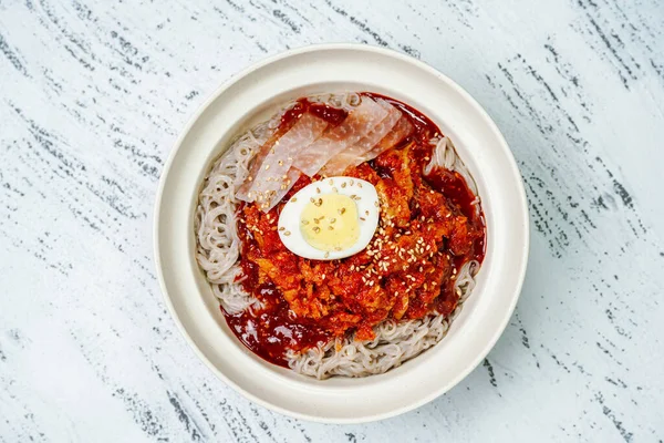 stock image kodarinaengmyeon, Korean Cold Buckwheat Noodles with Half-dried Pollak food