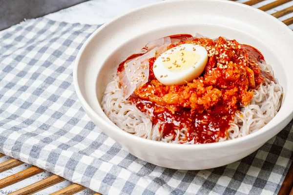 stock image kodarinaengmyeon, Korean Cold Buckwheat Noodles with Half-dried Pollak food