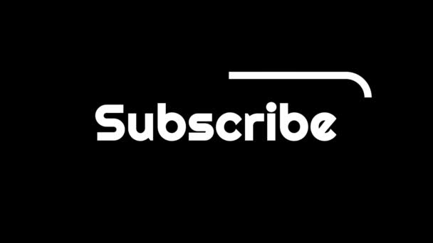 Black White Subscribe Button — Vídeos de Stock
