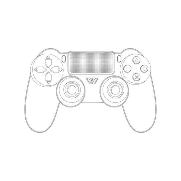 stock vector Wired joystick gamepad controller