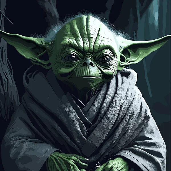 Yoda Που Είναι Ένας Φανταστικός Χαρακτήρας Στο Σύμπαν Του Star — Διανυσματικό Αρχείο