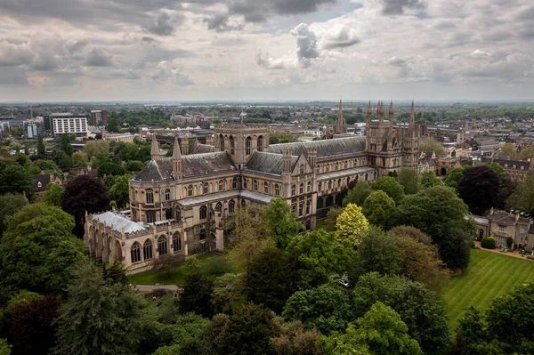 Peterborough Cathedral Велика Британія May 2023 Авіаційний Пейзаж Стародавньої Архітектури — стокове фото
