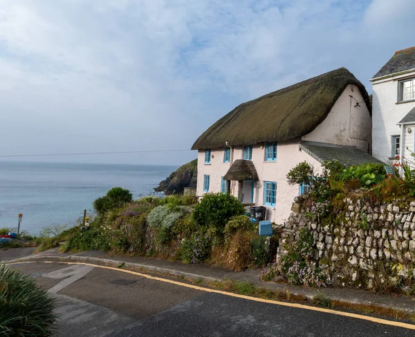 Cadgwith Cornwall Großbritannien Juli 2023 Ein Traditionelles Kornisches Fischerhaus Mit — Stockfoto