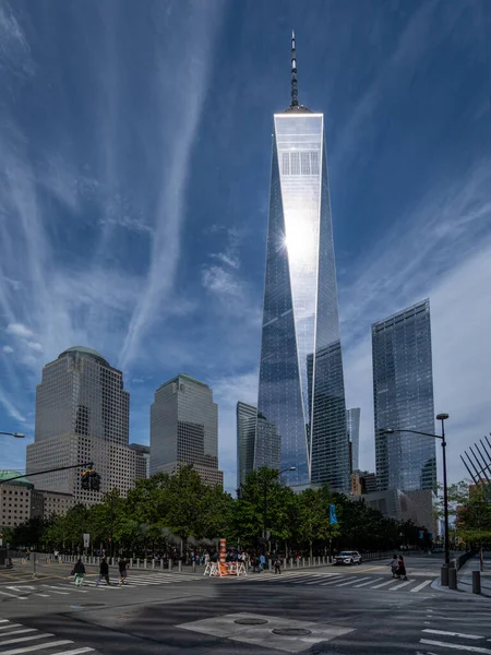 Lower Manhattan New York Usa Сентября 2023 Года Вертикальный Вид — стоковое фото