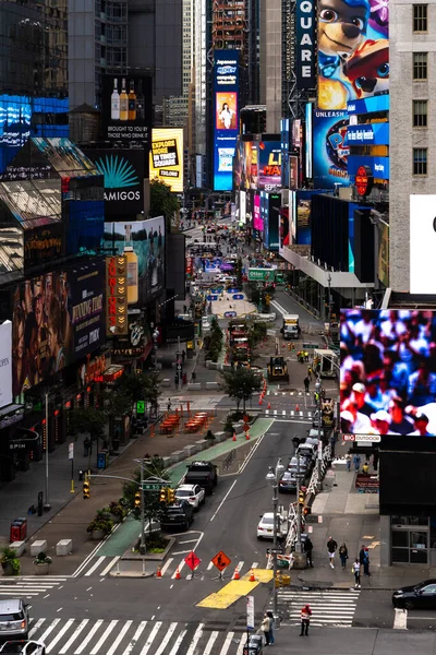 Times Square New York Usa September 2023 High Angle Vertical — Stock Photo, Image