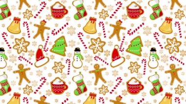 Mutlu yıllar. Noel kurabiyeleri deseni 