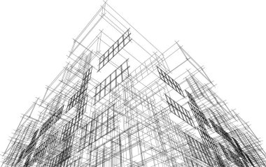 Geometrik kareler. Ev modelliği. Çizimde soyut çizgiler. siyah ve beyaz sanat