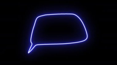 Kopyalama alanı için parlayan neon baloncuk çerçevesi 