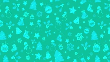 Arkaplanı kar taneleri ile renklendir, Yeşil Hareket Noel Deseni