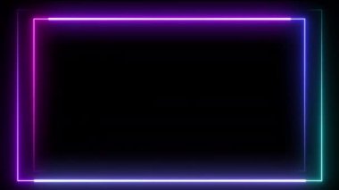 neon rengi çerçeve siyah arkaplanda, boşluk duvar kağıdını kopyala
