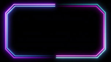 Kopyalama alanı için renkli neon çerçeve, grafik oluşturucu 