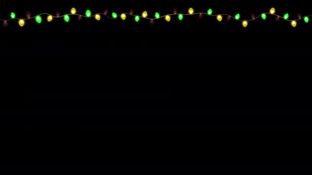 Різдвяна Тема Сяючі Світлодіодні Ліхтарі — стокове відео